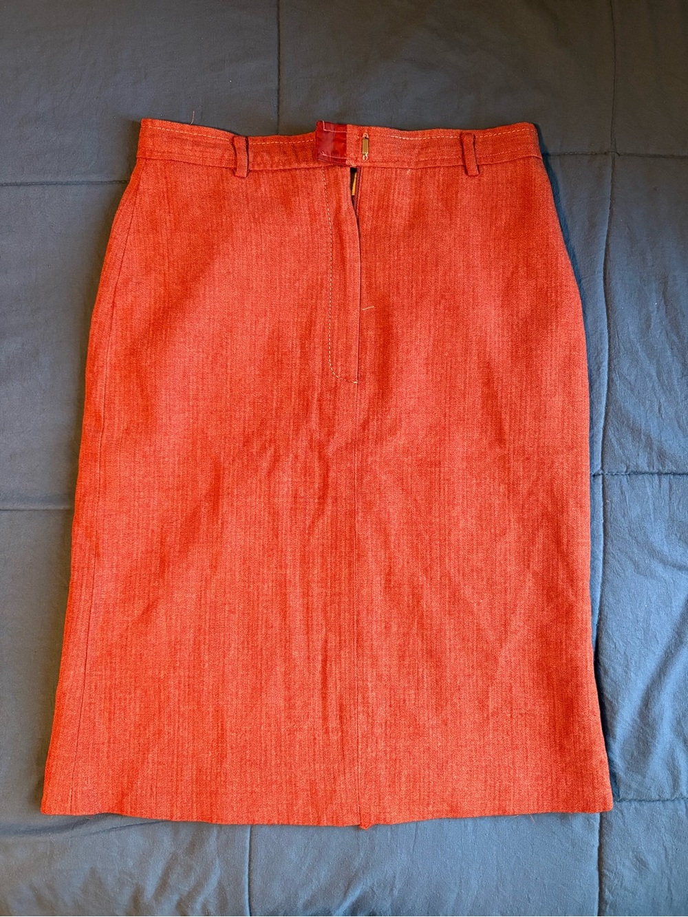 Barneys New York Orange-Red Pencil Skirt - Picture 1 of 8
